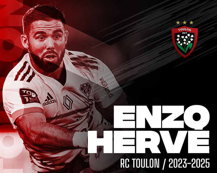 Officiel : Enzo Hervé, Rouge &amp; Noir jusqu&#39;en 2025 - Rugby Club Toulonnais